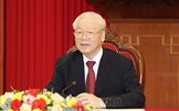 Tổng Bí thư Nguyễn Phú Trọng gửi điện chúc mừng Tổng Bí thư Trung Quốc Tập Cận Bình tái cử