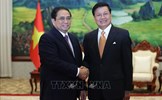 Thủ tướng Phạm Minh Chính gặp Tổng Bí thư, Chủ tịch nước Lào Thongloun Sisoulith 