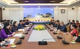 Bí thư Thành ủy Hà Nội tiếp Đoàn đại biểu cấp cao Ủy ban Trung ương Mặt trận Lào xây dựng đất nước