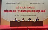 Phát động Giải báo chí “75 năm Quốc hội Việt Nam“