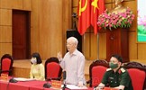 Tổng Bí thư Nguyễn Phú Trọng và các ứng cử viên đại biểu Quốc hội tham gia vận động bầu cử
