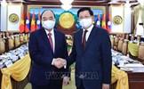 Chủ tịch nước Nguyễn Xuân Phúc hội đàm với Tổng Bí thư, Chủ tịch nước Lào Thongloun Sisoulith