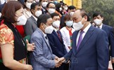 Chủ tịch nước Nguyễn Xuân Phúc gặp mặt cán bộ y tế tiêu biểu toàn quốc