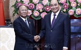 Chủ tịch nước Nguyễn Xuân Phúc tiếp Chủ tịch Quốc hội Campuchia Samdech Heng Samrin