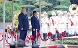 Thủ tướng Phạm Minh Chính chủ trì Lễ đón Thủ tướng Cuba Manuel Marrero Cruz 