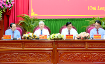 Chủ tịch Đỗ Văn Chiến dự Hội nghị tổng kết 10 năm thực hiện Nghị quyết Trung ương 8 (khóa XI) tại Vĩnh Long