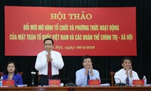 Đổi mới phương thức hoạt động của MTTQ Việt Nam và các đoàn thể chính trị - xã hội