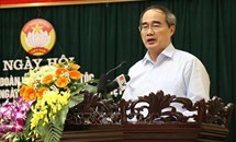 Ông Nguyễn Thiện Nhân dự Ngày hội Đại đoàn kết toàn dân tộc tại Bắc Ninh