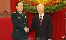 Tổng Bí thư Nguyễn Phú Trọng, Bí thư Quân ủy Trung ương tiếp Bộ trưởng Bộ Quốc phòng Trung Quốc 