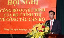 Đồng chí Nguyễn Hữu Nghĩa được điều động làm Bí thư Tỉnh ủy Hưng Yên