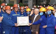Tổng Bí thư Nguyễn Phú Trọng thăm Công ty than Vàng Danh