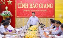 Thủ tướng Phạm Minh Chính làm việc với Ban Thường vụ Tỉnh ủy Bắc Giang