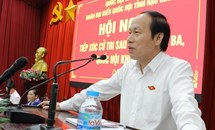 Phó Chủ tịch - Tổng Thư ký Lê Tiến Châu tiếp xúc cử tri tại Hậu Giang
