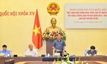 Phó Chủ tịch Quốc hội Trần Quang Phương chủ trì cuộc làm việc với Bộ Thông tin và Truyền thông về thực hành tiết kiệm, chống lãng phí