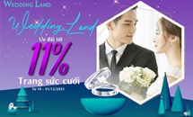 Wedding Land ưu đãi 11% khi mua Trang sức cưới