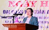 Phó Chủ tịch Trương Thị Ngọc Ánh dự Ngày hội Đại đoàn kết toàn dân tộc ở bản Ao Lươn, huyện Nho Quan, tỉnh Ninh Bình