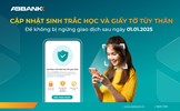 ABBANK thông báo áp dụng sinh trắc học cho toàn bộ giao dịch trực tuyến và giao dịch thẻ