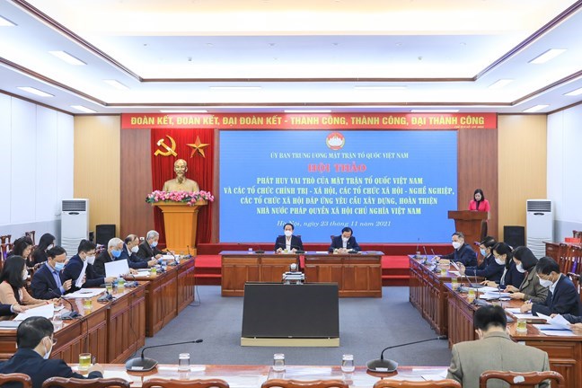Hội thảo “Phát huy vai trò của MTTQ Việt Nam và các tổ chức chính trị - xã hội, các tổ chức xã hội - nghề nghiệp, các tổ chức xã hội đáp ứng yêu cầu xây dựng, hoàn thiện Nhà nước pháp quyền xã hội chủ nghĩa Việt Nam”