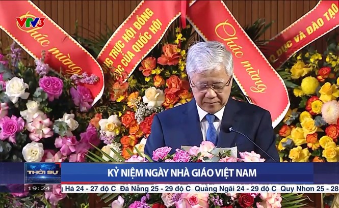 Chủ tịch Đỗ Văn Chiến dự Lễ kỷ niệm ngày Nhà giáo Việt Nam và Ngày hội Đại đoàn kết toàn dân tộc năm 2024 tại Học viện Tài Chính